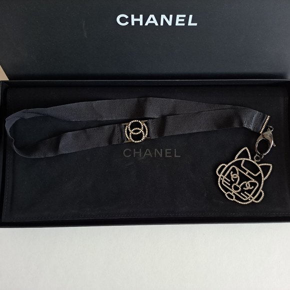 Chanel Cat Pendant Necklace with Crystals - Picture 1 of 15